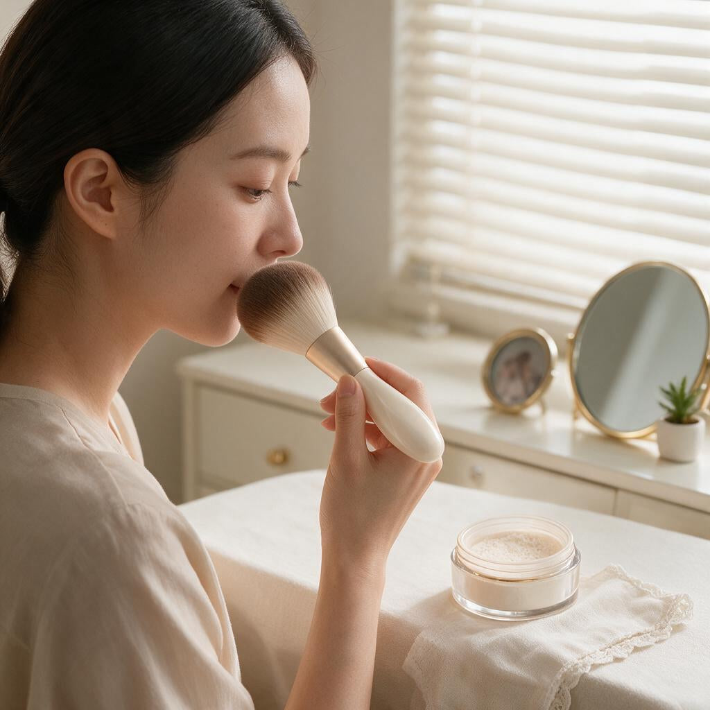Sculpted Ivory Powder Brush — daily styling