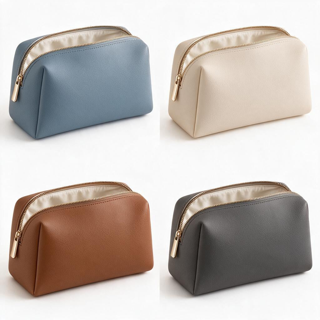 Taupe Zip Makeup Pouch — additional shade references