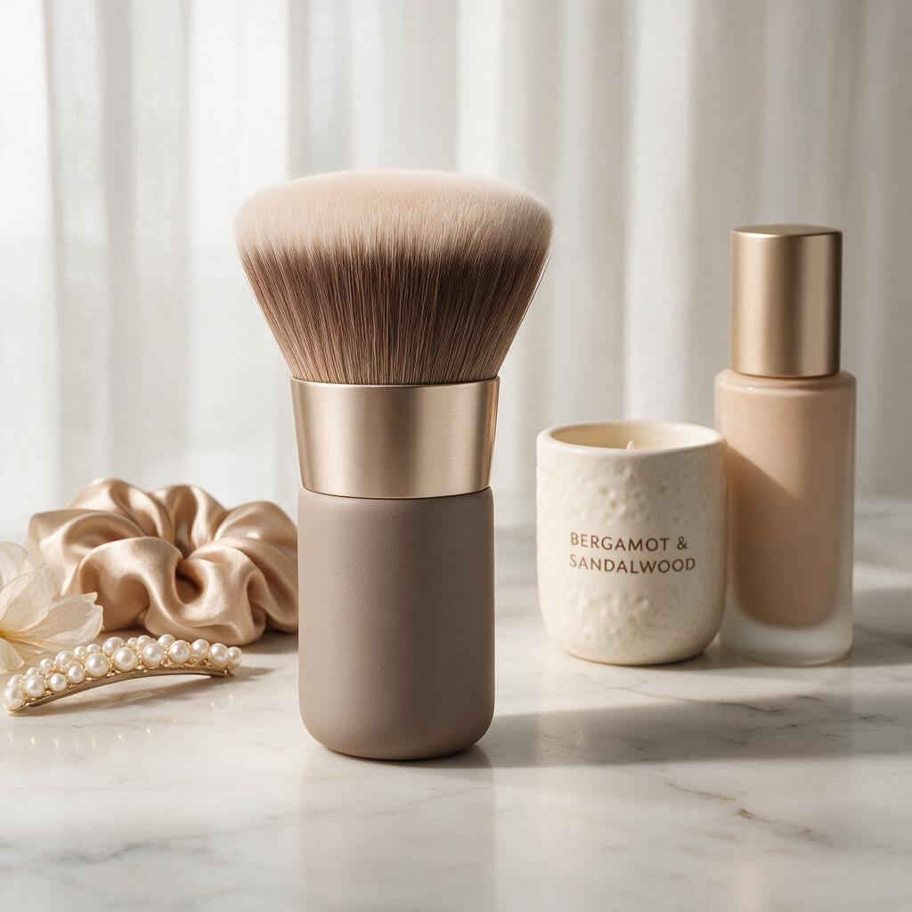Taupe Flat-Top Foundation Brush — daily styling