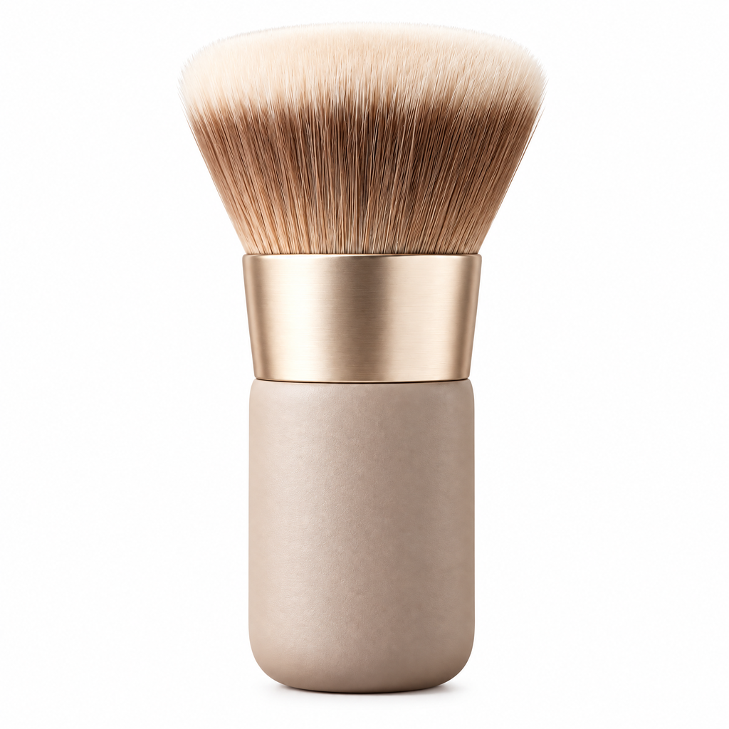 Taupe Flat-Top Foundation Brush — silhouette