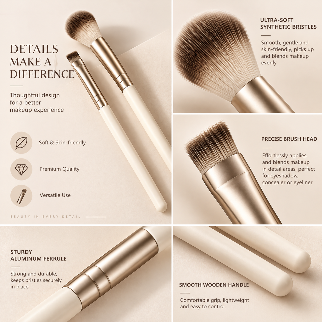 Ivory Eye Brush Duo — design details