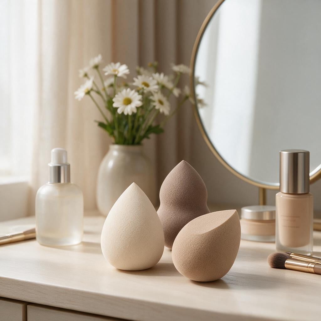 Neutral Makeup Sponge Trio — daily styling