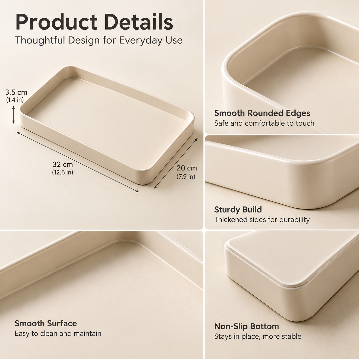 Ivory Vanity Tray — design details