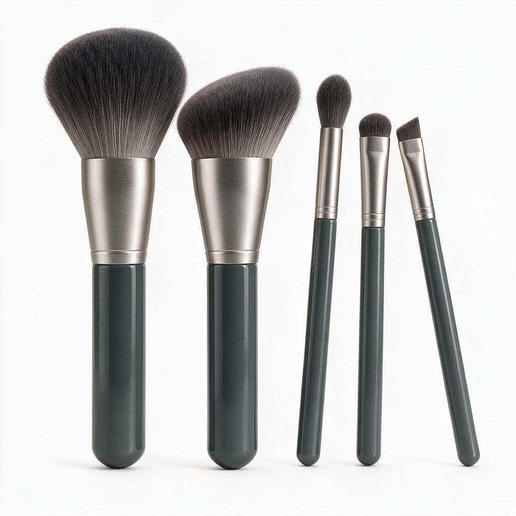 Ivory Five-Piece Makeup Brush Set — additional shade references