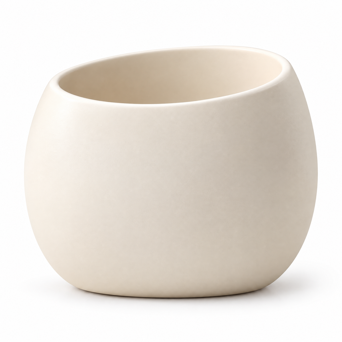 Ivory Sculpted Brush Holder — silhouette