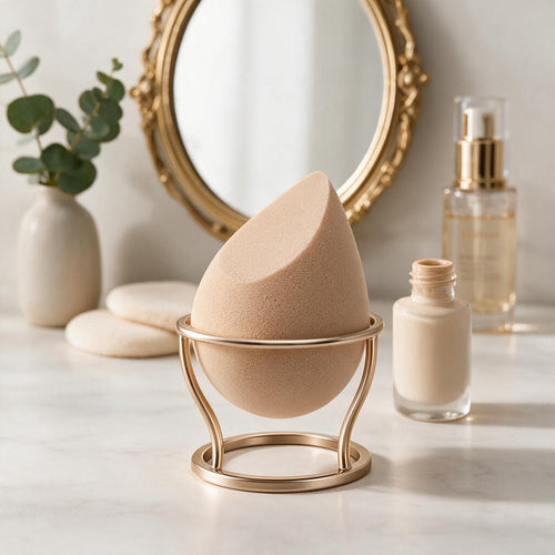 Beveled Makeup Sponge & Stand — daily styling