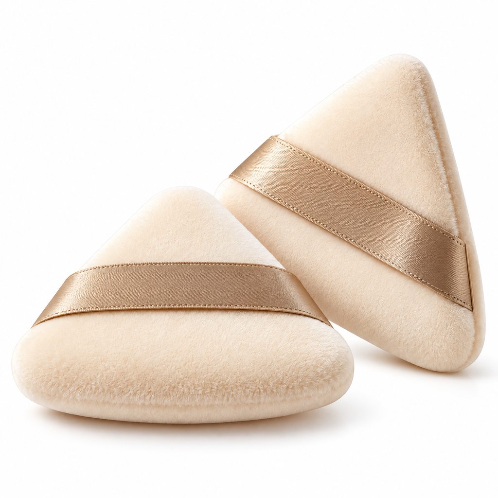 Ivory Triangle Powder Puff Duo — silhouette
